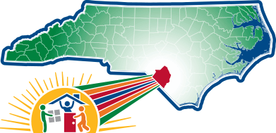 Map showing the location of Lumberton in North Carolina.